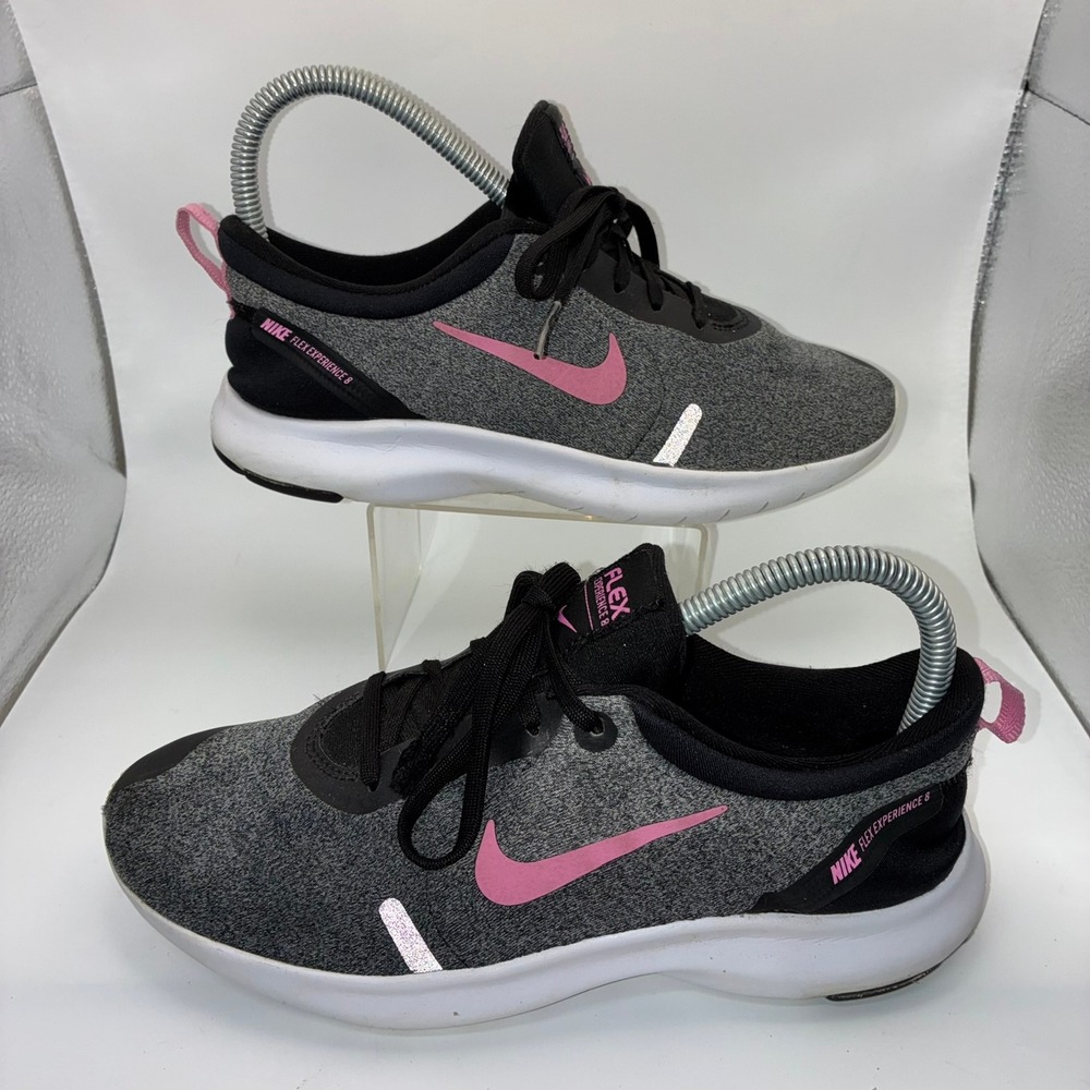 Nike Flex Experience RN 8 Grey Pink Running Shoes AR4948-003 Womens 6.5‎